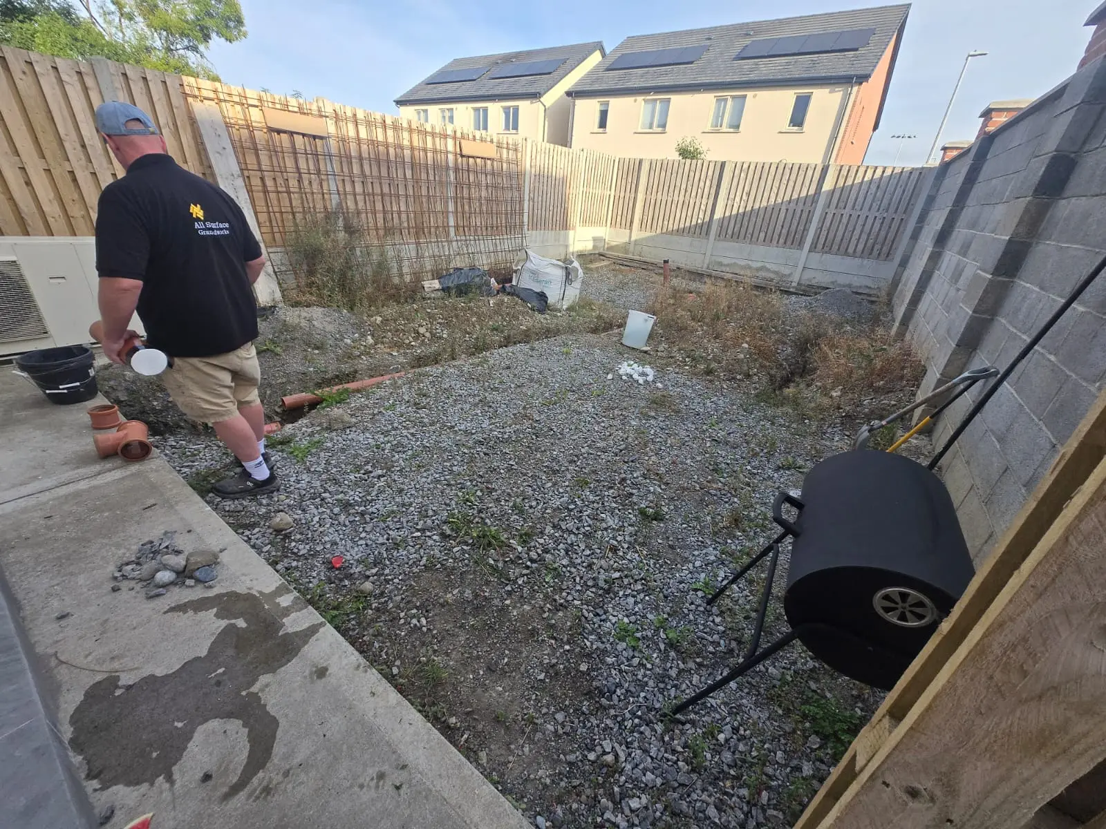 Porcelain Patio Installation project by Allsurface Groundworks in South Dublin