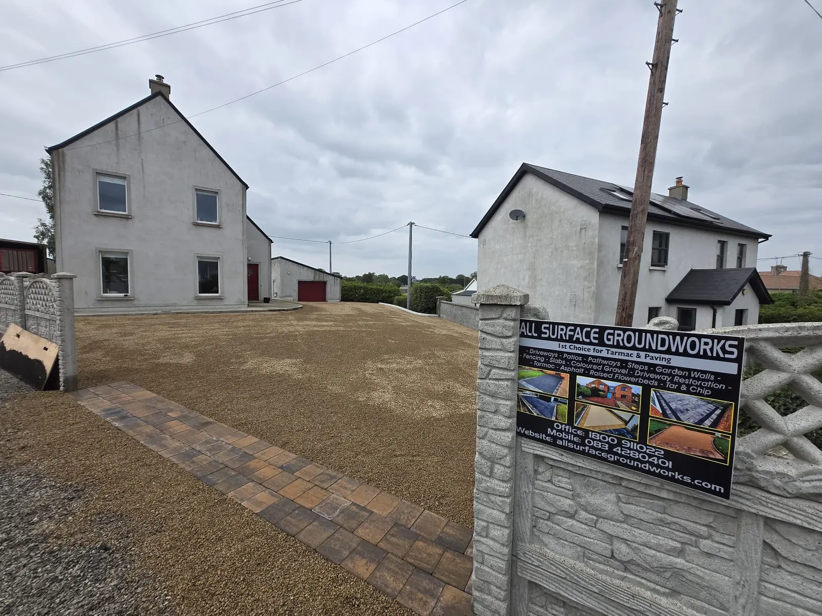 Tar & Chip Entrance project by Allsurface Groundworks in South Dublin