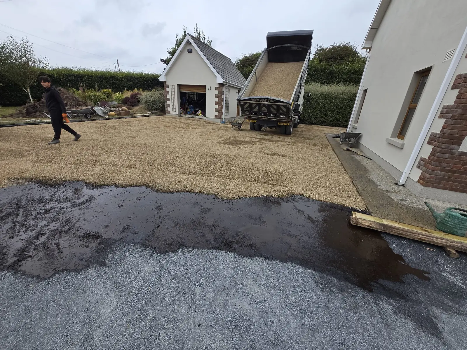 Tar & Chip Installation project by Allsurface Groundworks in South Dublin